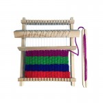 Kids Children Hand Knitting Toy Operational Ability Mini Weaving Machine DIY Wooden Loom With Accessories Science Toys