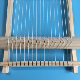 Kids Children Hand Knitting Toy Operational Ability Mini Weaving Machine DIY Wooden Loom With Accessories Science Toys