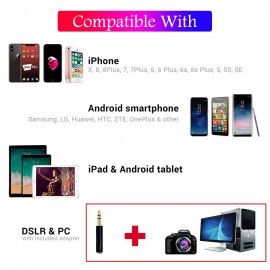 Lavalie Microphone 3.5mm Jack Tie Clip Microphones USB Audio lapel Mic for iPhone Android mobile phone Camera PC Computer Laptop