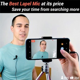Lavalie Microphone 3.5mm Jack Tie Clip Microphones USB Audio lapel Mic for iPhone Android mobile phone Camera PC Computer Laptop