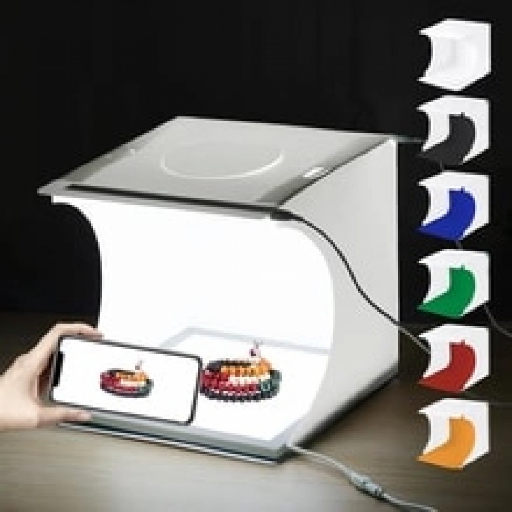 Mini Studio Set 2LED lights+22cm Shadowless lamp softbox lightbox photography accessories lighting props product Shooting Tent B