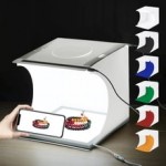 Mini Studio Set 2LED lights+22cm Shadowless lamp softbox lightbox photography accessories lighting props product Shooting Tent B