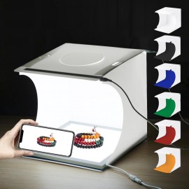 Mini Studio Set 2LED lights+22cm Shadowless lamp softbox lightbox photography accessories lighting props product Shooting Tent B