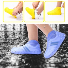 Thicken Silicone Rain Boots Waterproof Shoe Cover Unisex Shoes Protectors Transparent Non-Slip Rainproof Suit Rain Coat Women