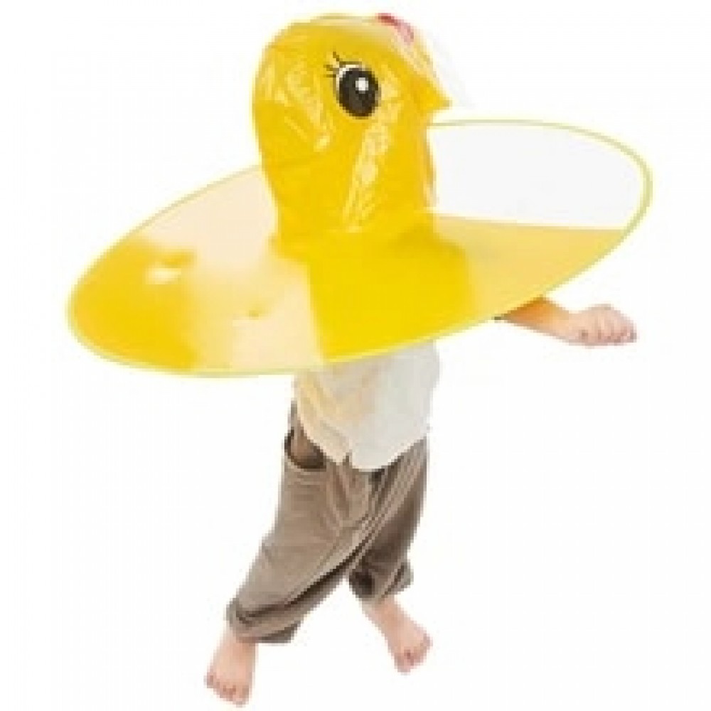 Cute Raincoats Kids Lovely Cartoon Duck Durable Waterproof PVC Hat Raincoat Kids Cloak Umbrella Children Rain Coat Rainwear