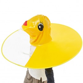 Cute Raincoats Kids Lovely Cartoon Duck Durable Waterproof PVC Hat Raincoat Kids Cloak Umbrella Children Rain Coat Rainwear