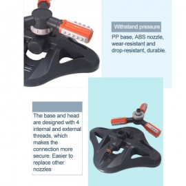 Adjustable  Rotating Sprinklers 360 Degree Rotatory Automatic Watering Nozzles Garden Agriculture Lawn Irrigation Device