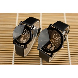 YAZOLE Couple Watches Leather Band Lovers' Quartz Wristwatches Hot Fashion Casual Young Couple's Clock regalos hombre Gift