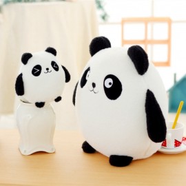 1pc 18cm Kawaii Fortune Cat Plush Toys Stuffed Lucky Cat Panda With Bamboo Bag Plush Animals Doll Toys Car Decoration Gifts