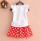 New 2018 T-shirt + skirt baby child suit 2 pieces fashion girls clothing sets Minnie children's clothes bowknot shirt dress 2-7T