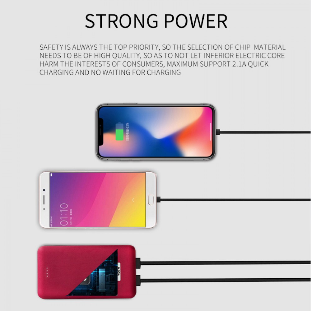 Voth 20000 mAh Power Bank Portable Polymer 2 USB Power Bank battery power bank 20000mah 2.1A Phone External Battery