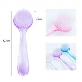 1pc Plastic Manicure Pedicure Brush Nail Cleaning Tools Soft Remove Dust Makeup Brushes Nail Care Accessories Random Color TR095