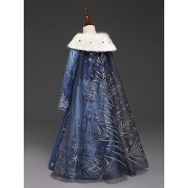 Girls elsa dress new snow queen costumes for kids cosplay dresses princess disfraz carnaval vestido de festa infantil congelados