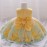 Newborn Baby Girl Princess Dresses Yellow Lace Dress Flowers Bow Cute Birthday Party Summer Ropa de Bebe Vestido infantil menina