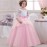 Girls Princess dress Long Lace Dress V back evening dress Elegant Ball Gown vestido de festa longo infantil Elegantes de Gala