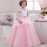 Girls Princess dress Long Lace Dress V back evening dress Elegant Ball Gown vestido de festa longo infantil Elegantes de Gala