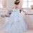 Girls Princess dress Long Lace Dress V back evening dress Elegant Ball Gown vestido de festa longo infantil Elegantes de Gala