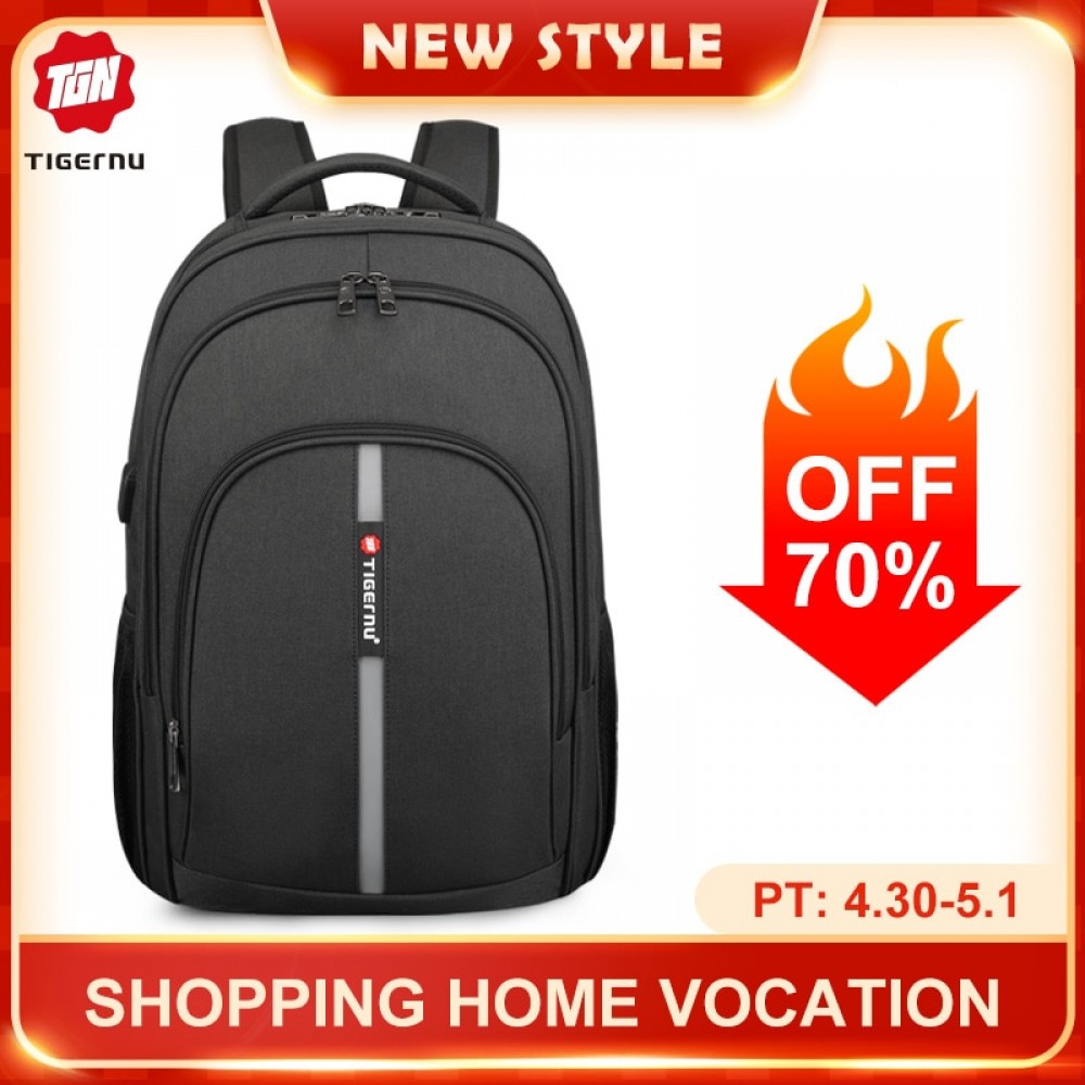 2020 Tigernu New Large Capacity 15.6 inch Anti Theft Backpacks Waterproof Laptop Men High Quality Business Travel Backpacks Male