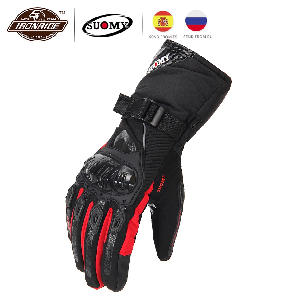 SUOMY Motorcycle Gloves Men 100% Waterproof Windproof Winter Gant Moto Gloves Touch Screen Guantes Moto Motorbike Riding Gloves