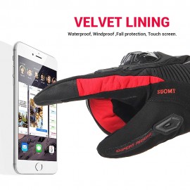 SUOMY Motorcycle Gloves Men 100% Waterproof Windproof Winter Gant Moto Gloves Touch Screen Guantes Moto Motorbike Riding Gloves